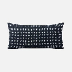 Made Goods Navy Pillow white polka dots 20x10