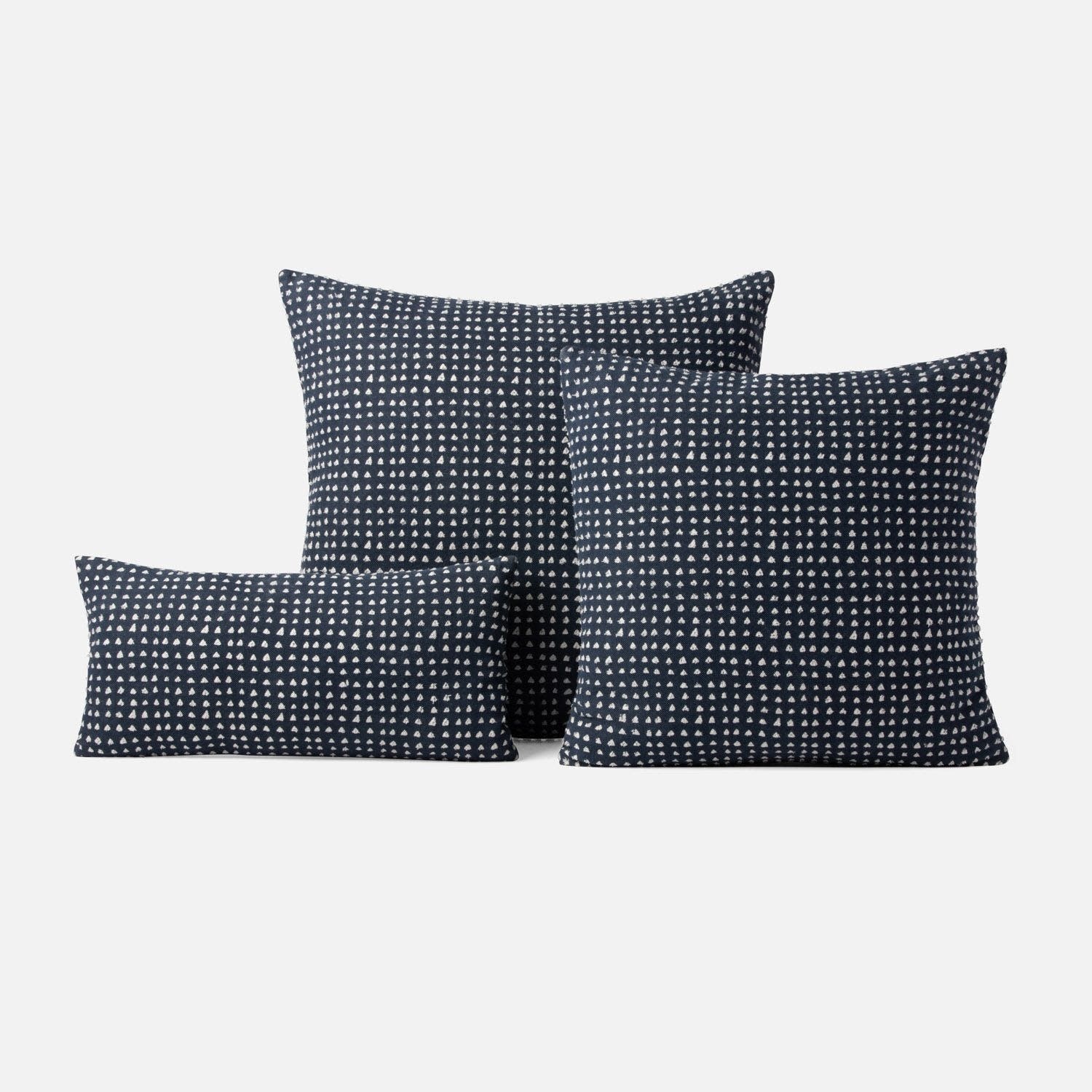 Made Goods Navy Pillow white polka dots - 20x10