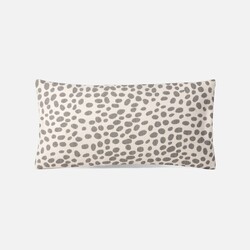 Made Goods Light Gray Dalmation Print Canvas 20x10 Pillow