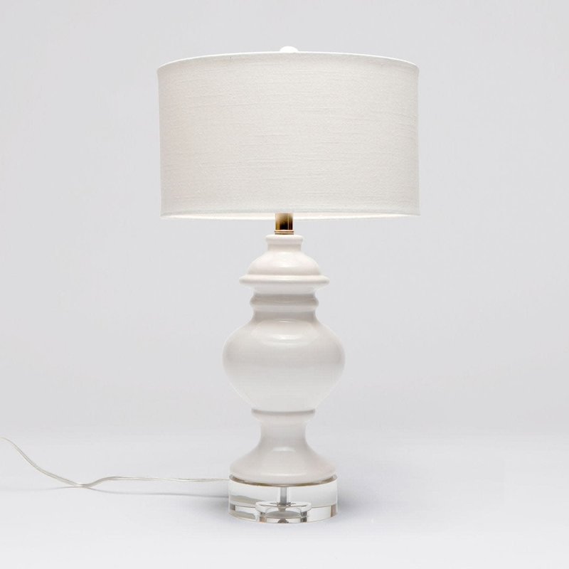Made Goods Off White Resin Table Lamp 14"D x 27"H