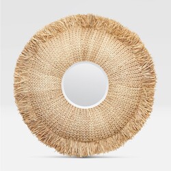 Made Goods Natural Raffia Mirror