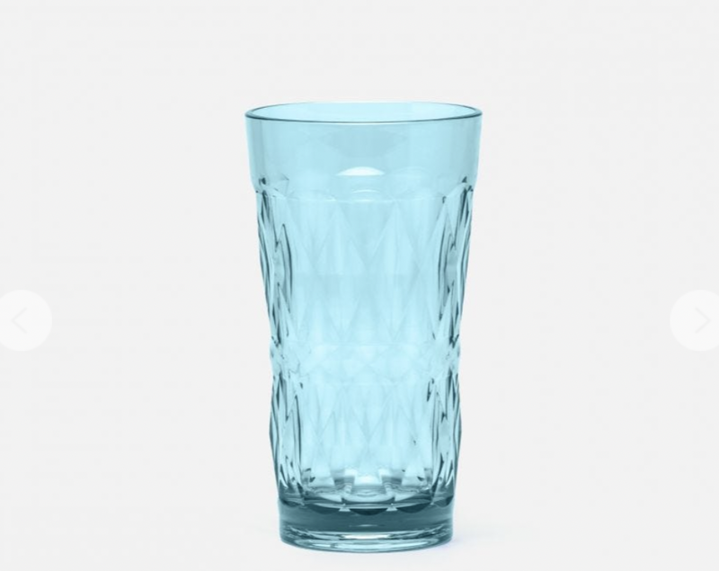 Blue Pheasant Brielle Island Blue Acrylic Highball