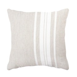 Anaya Home Natural Beige Bold Stripes 20x20 So Soft Linen Pillow