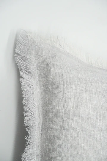 Anaya Home Light Grey Crossdye 20x20 So Soft Linen Pillow