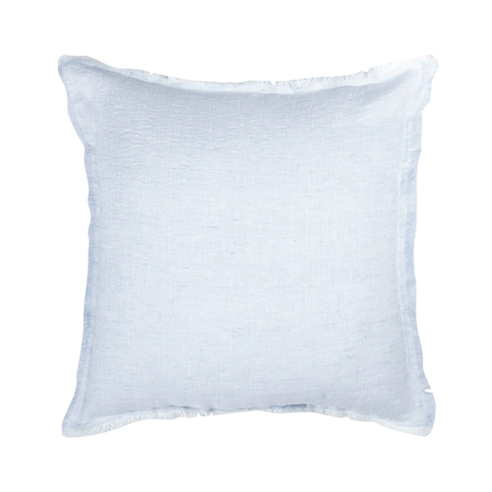 Anaya Home Sky Blue Fringe Soft Linen Pillow 26x26