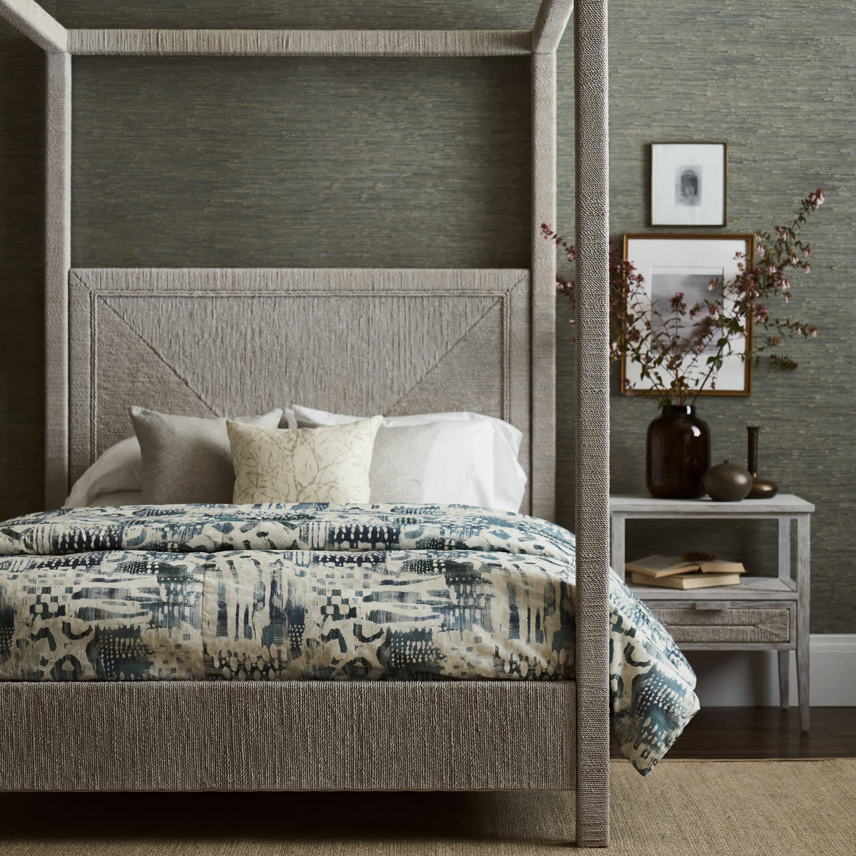 Palecek Woodside Canopy Bed Queen Natural