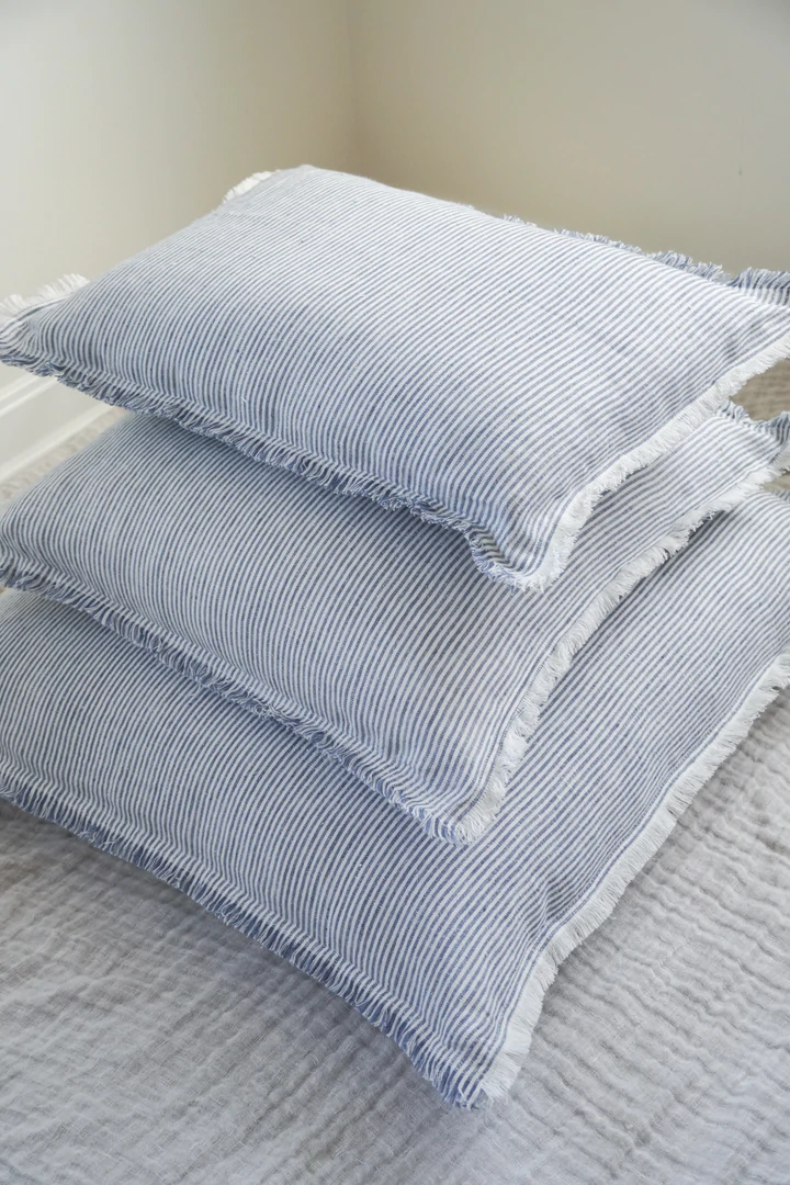 Blue and White Pillow - The French Linden