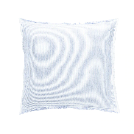 Anaya Home Sky Blue & White Striped 20x20 So Soft Linen Pillow