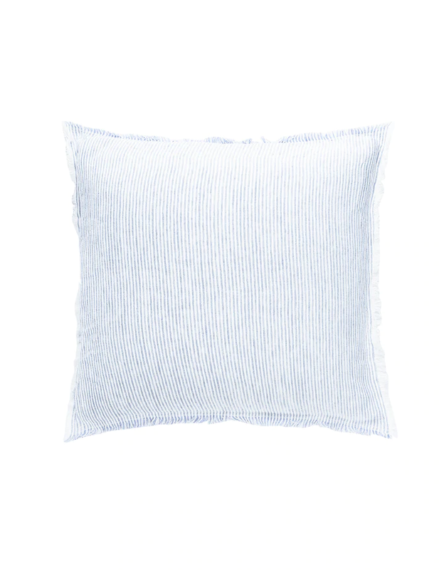 Anaya Home Sky Blue & White Striped 20x20 So Soft Linen Pillow