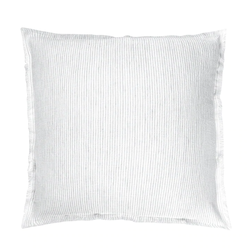Anaya Home Light Grey & White Striped 26x26 So Soft Linen Pillow