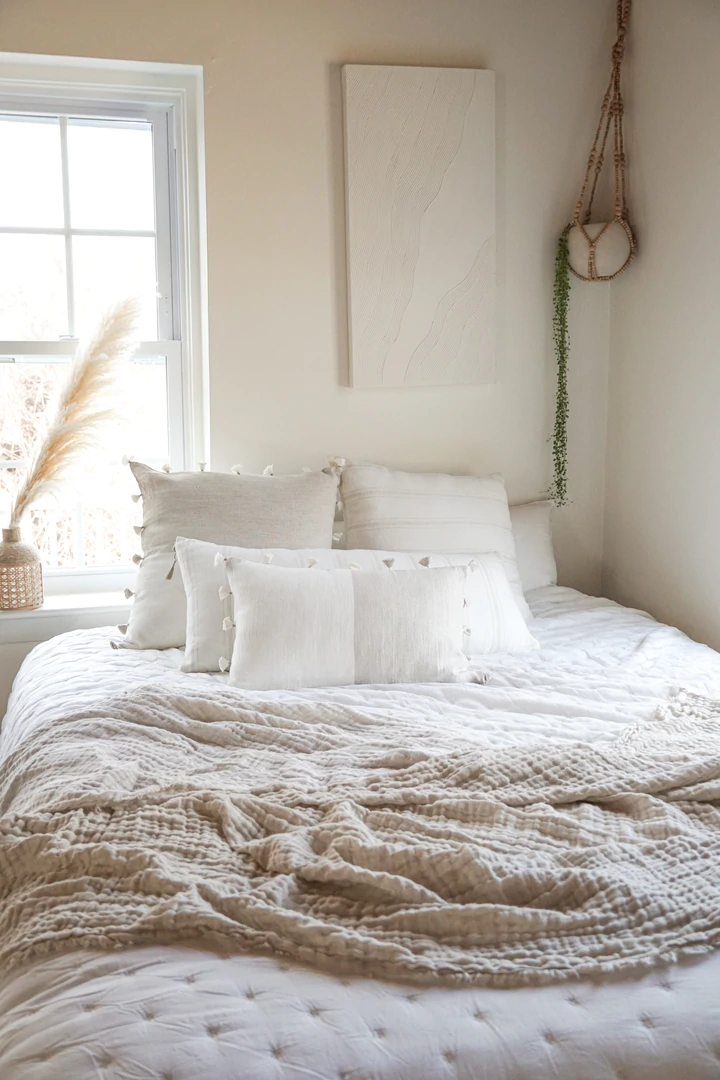 Anaya Home Natural Beige Tassels 12x20 So Soft Linen Pillow