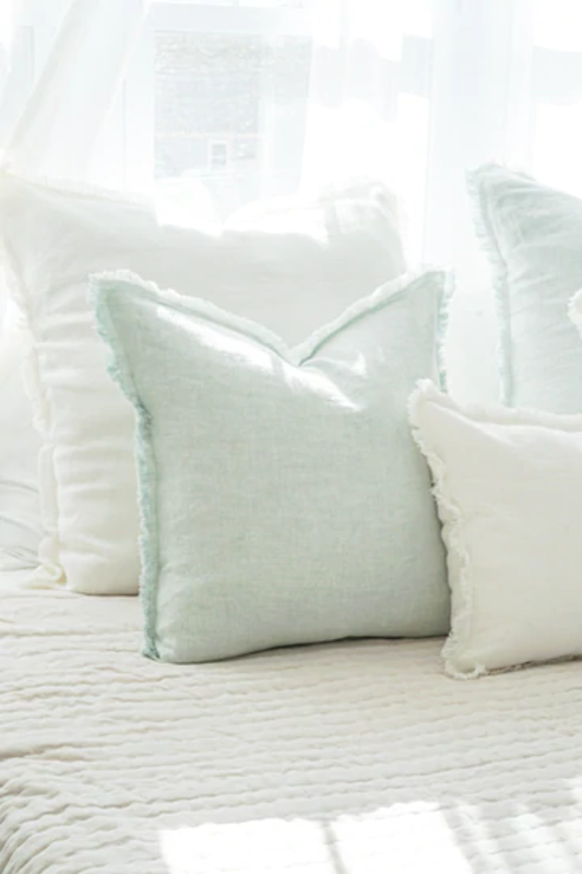 Anaya Home Light Blue 20x20 So Soft Linen Pillow