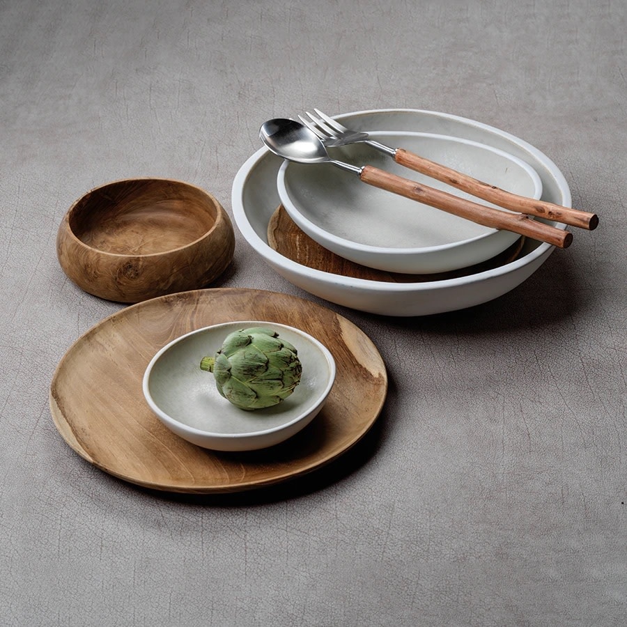 Zodax Bali Set of 3 Teak Root Bowls