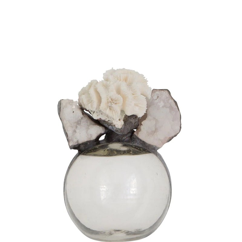 Jamie Dietrich Flower Coral Geode Float - Small