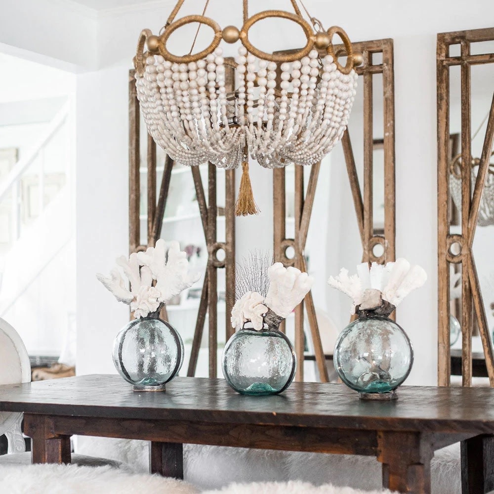 Jamie Dietrich Coral Selinite Geode Float - Large