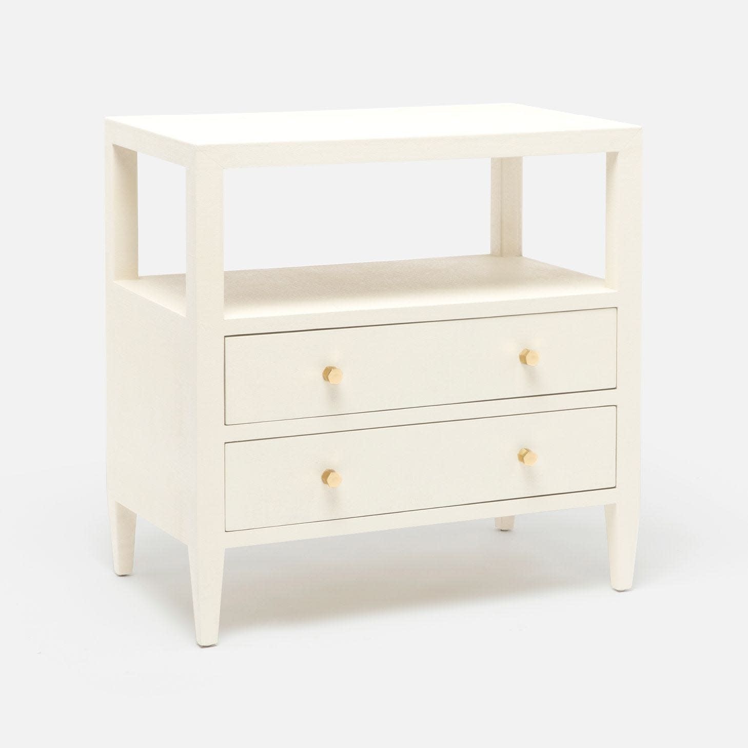 Made Goods Jarin Faux Belgian Linen Nightstand