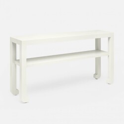 Made Goods Askel Console Pristine Faux Raffia 60"L X 14"W X 32"H