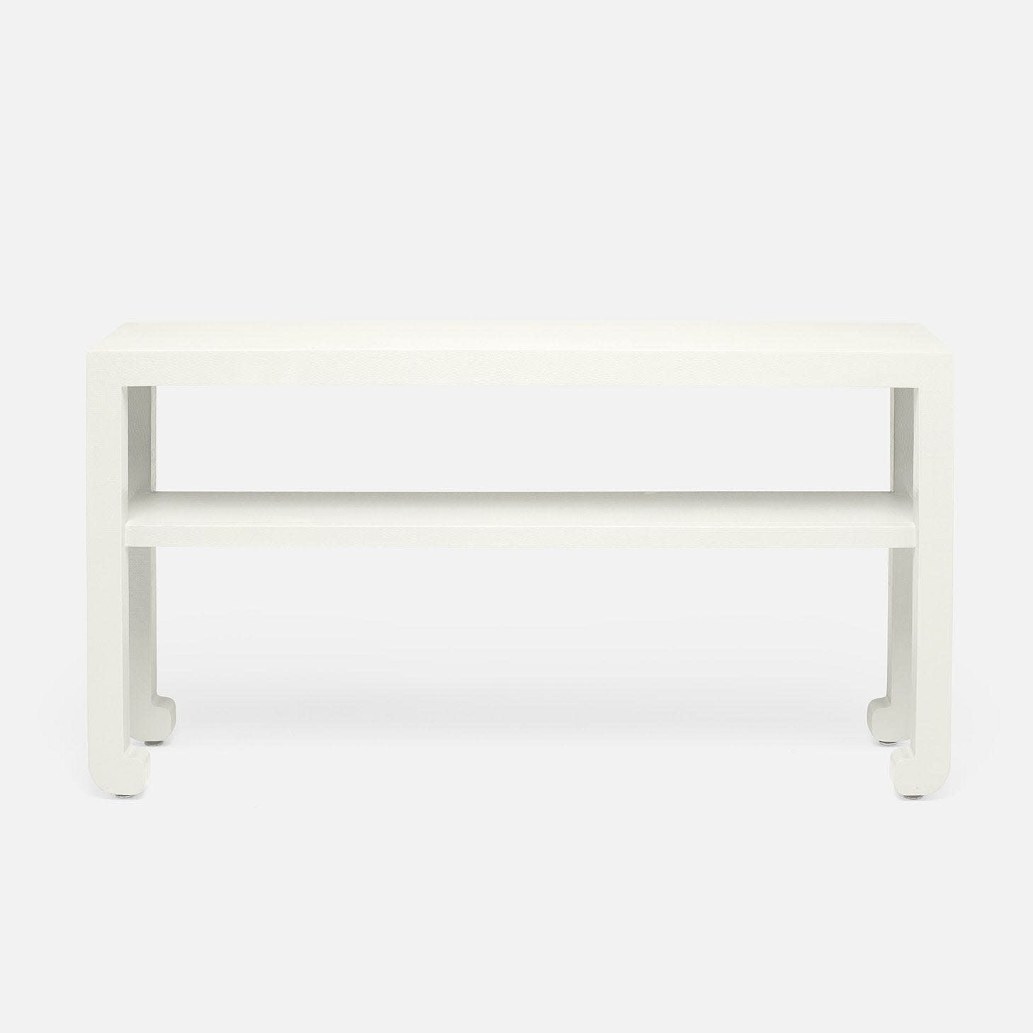 Made Goods Askel Console Pristine Faux Raffia 60"L X 14"W X 32"H