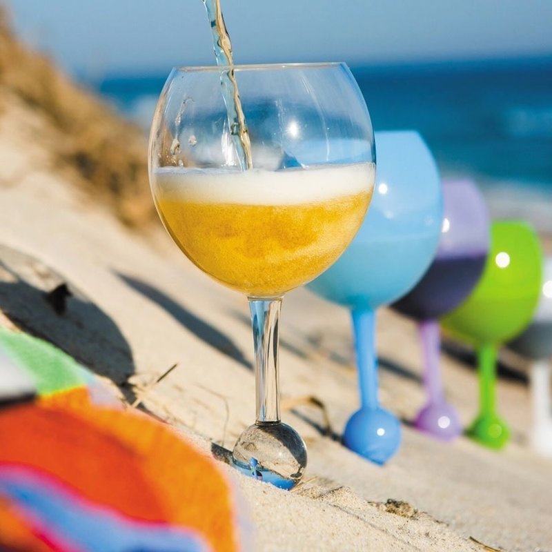 The Beach Glass Purple Haze Floating Wine Glass - the beach glass