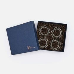 Blue Pheasant Indra Antiqued Silver Napkin Rings