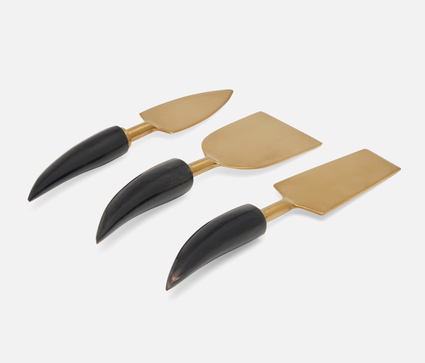 Black & Gold Cheese Knife Set of 3