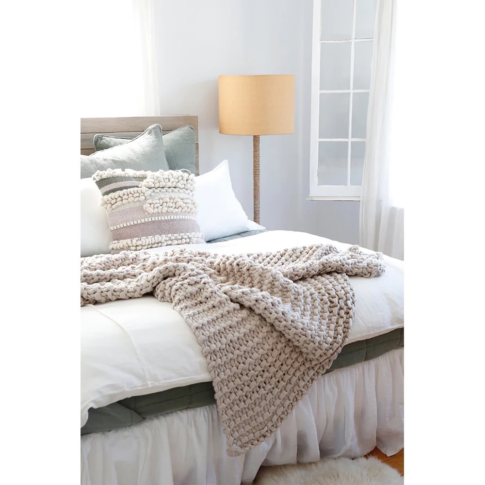 Pom Pom at Home Finn Throw Taupe