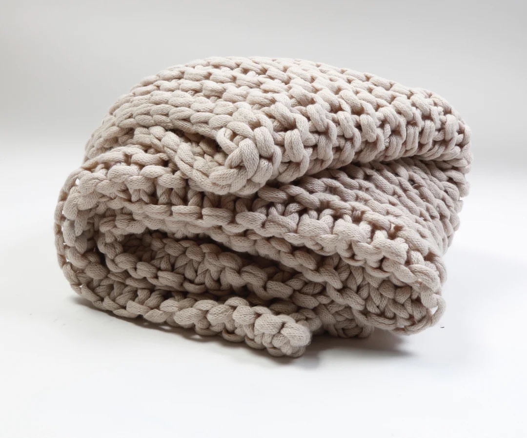 Pom Pom at Home Finn Throw Taupe