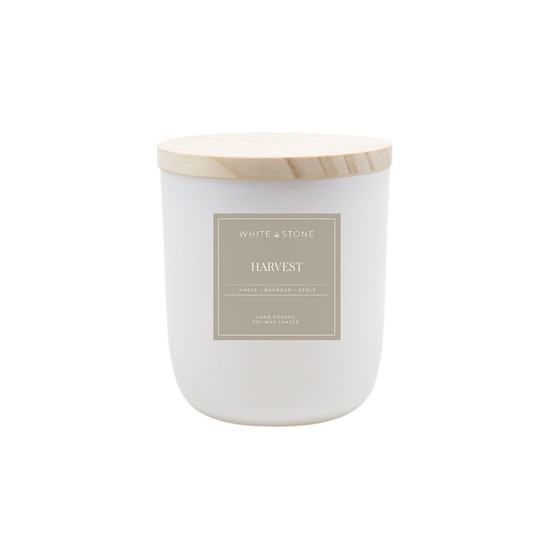 White Stone Candles White Stone Candle Harvest 1 Wick