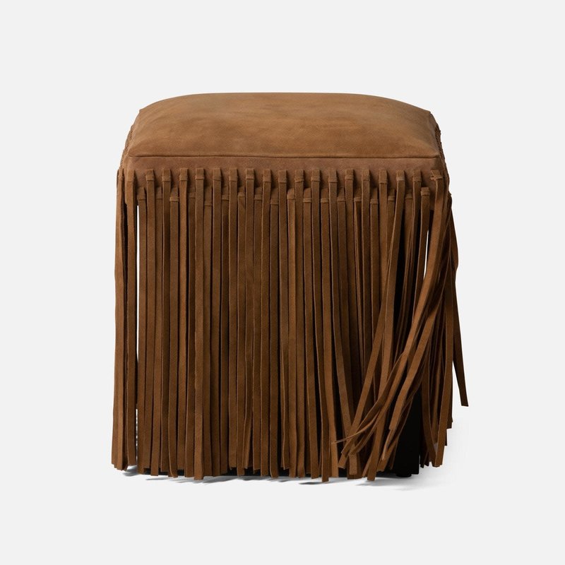 Made Goods Hallie Fringe Suede Stool