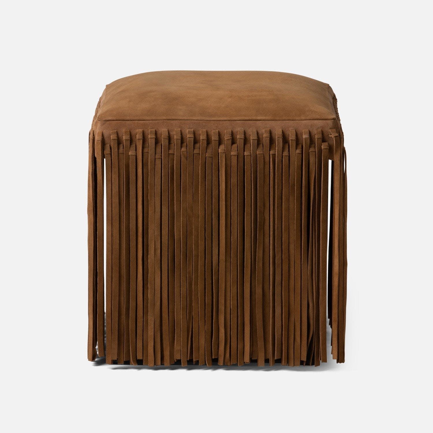 Made Goods Hallie Fringe Suede Stool