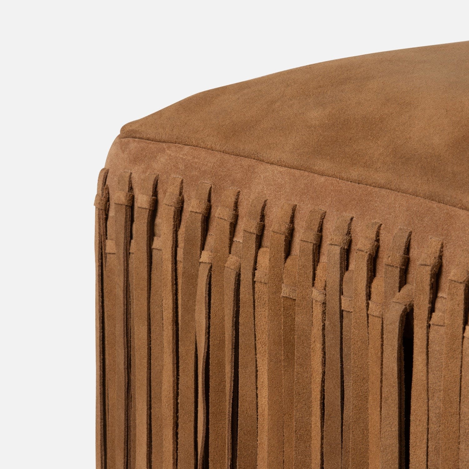 Made Goods Hallie Fringe Suede Stool