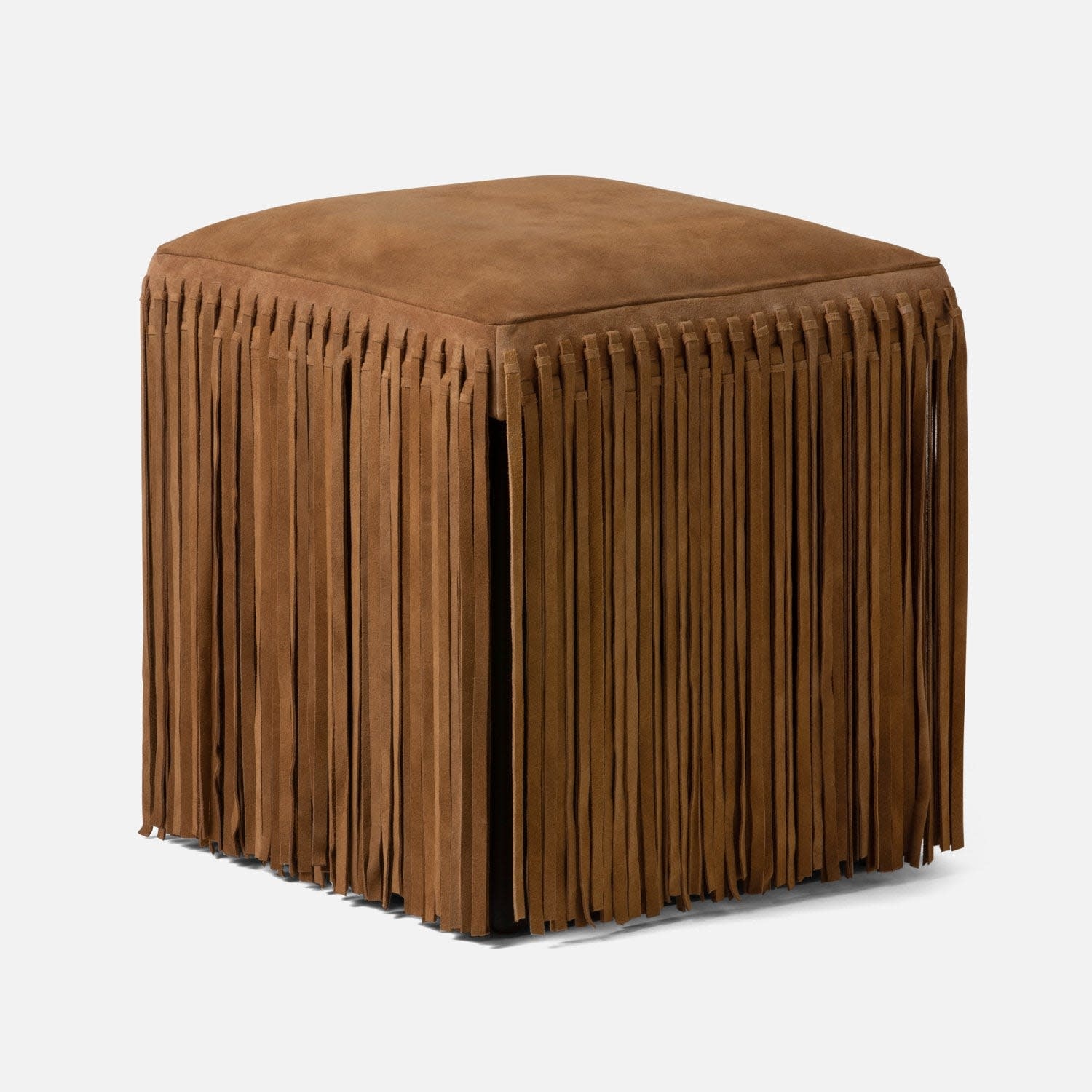 Made Goods Hallie Fringe Suede Stool