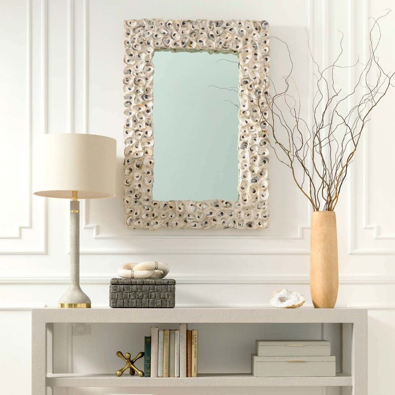 Made Goods Buford Mirror Natural Oyster 28"w x 40"h