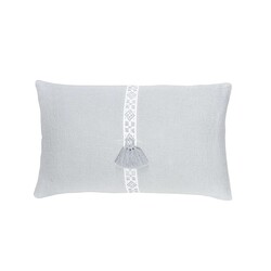 Anaya Home Pre-Washed 100% Linen Pillows that are so soft to the touch. Machine Wash. Zipper.