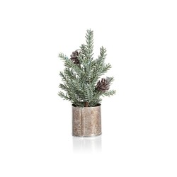 Zodax Pine in Silver Bucket Place Card Holder