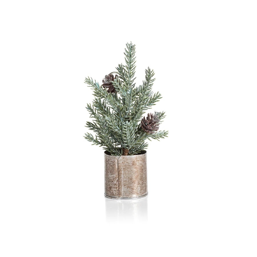 Zodax Pine in Silver Bucket Place Card Holder