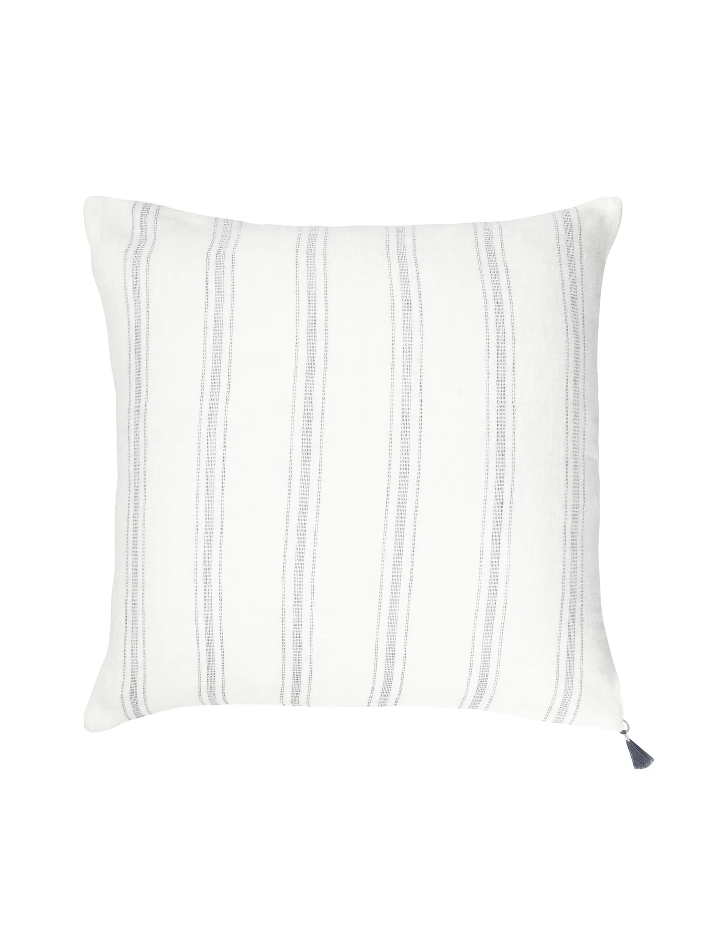 Anaya Home White with Grey Stripes 20x20 So Soft Linen Pillow