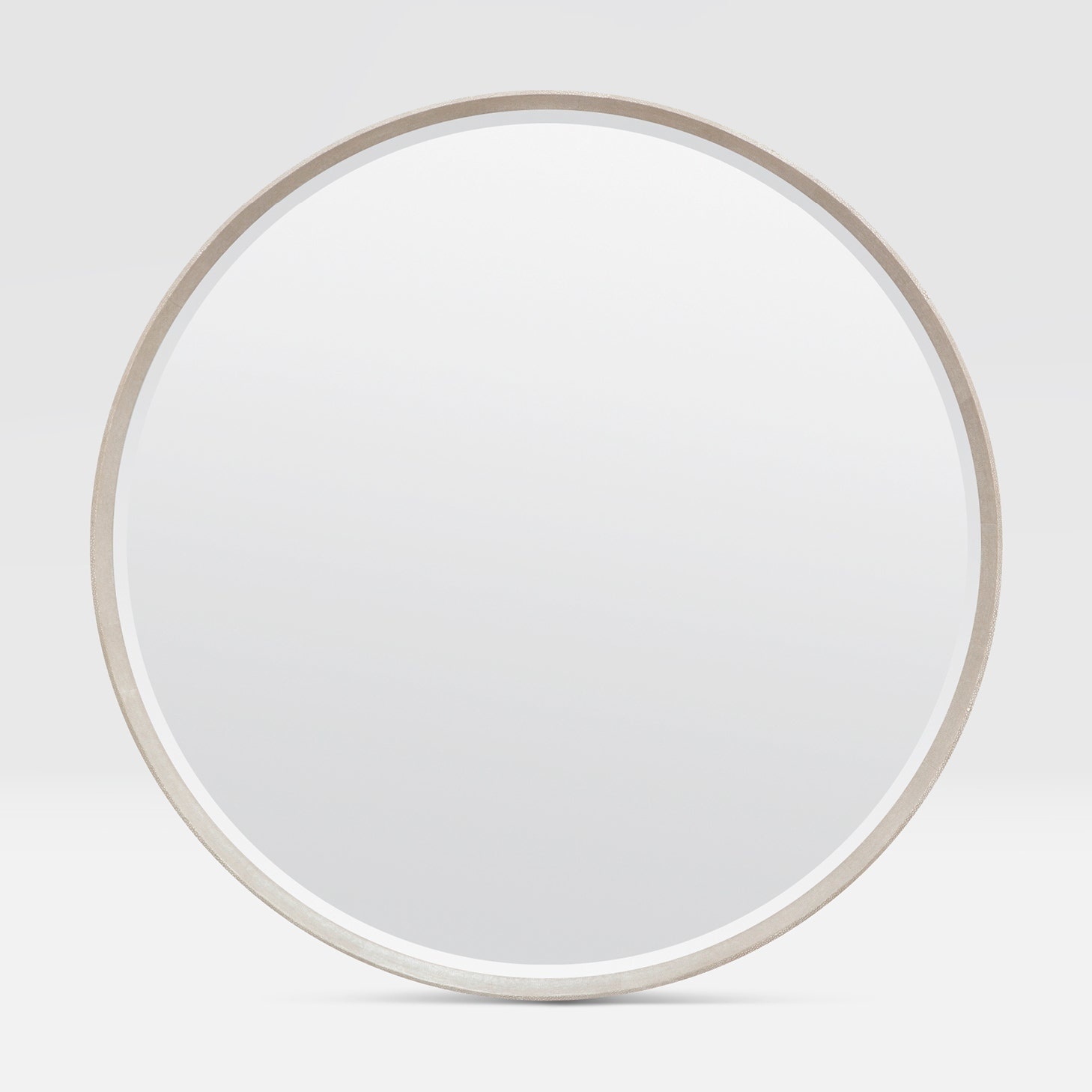 Made Goods Emma Mirror 44"D Sand Realistic Faux Shagreen