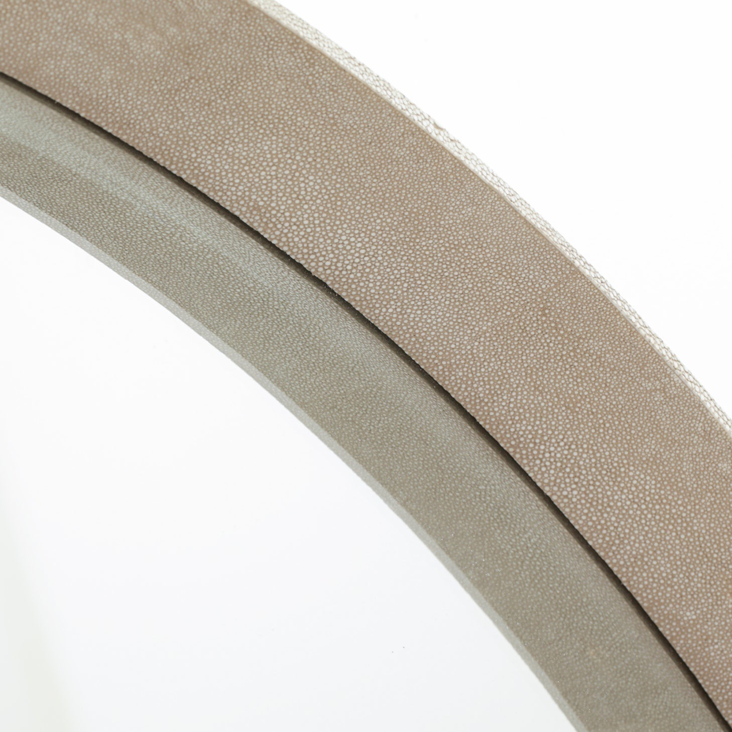 Made Goods Emma Mirror 44"D Sand Realistic Faux Shagreen