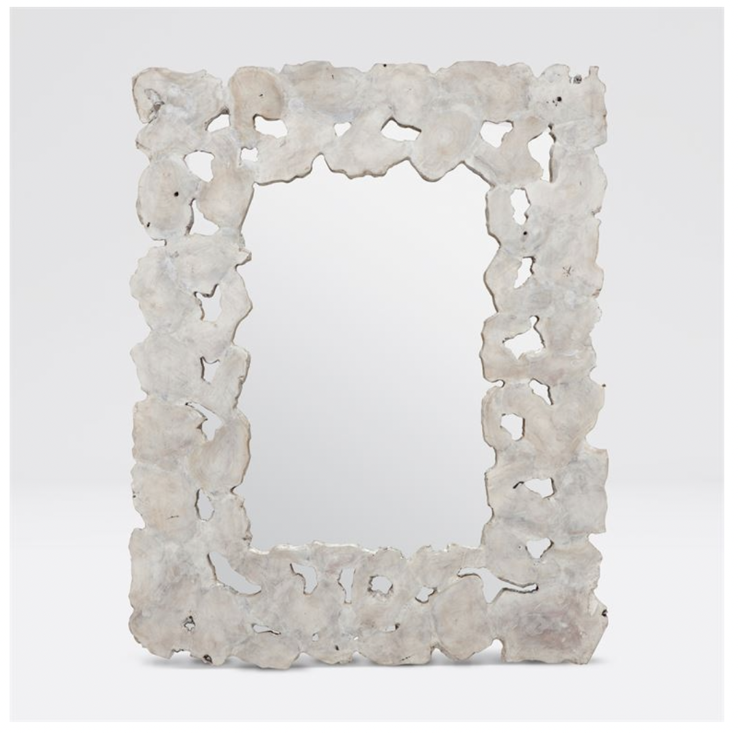 Made Goods Pieter White Teak Mirror