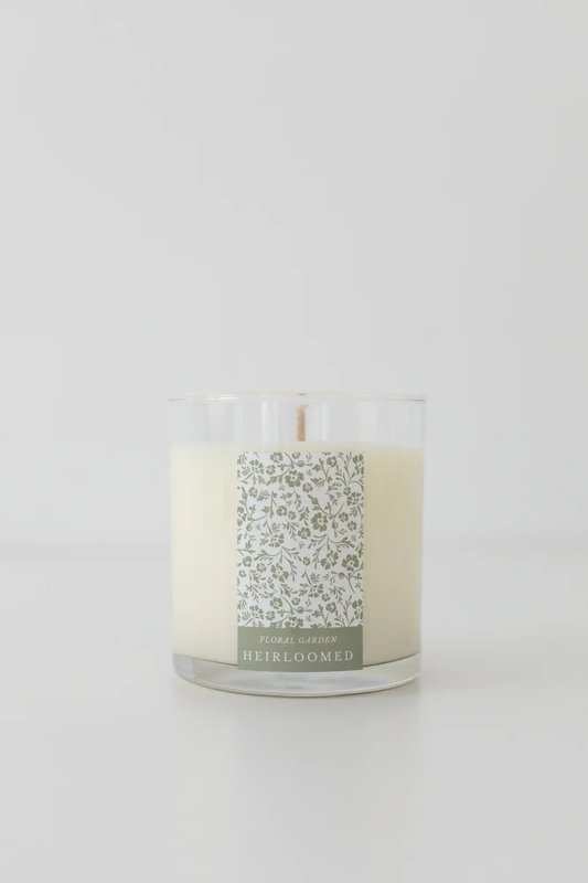 Heirloomed Collection Floral Garden Wrapped Pattern Candle