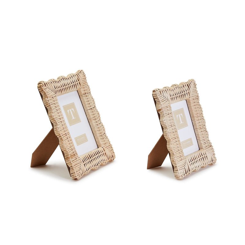 Two's Company Wicker Weave Photo Frame