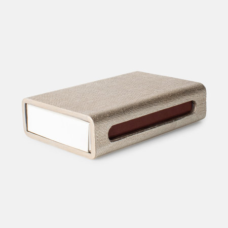 Thucassi Match Box Warm Silver Faux Linen