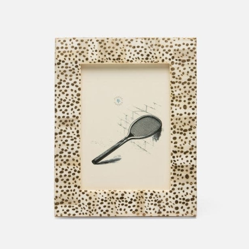 Pigeon & Poodle Ismailia Frame 5x7 Spotted Gold Bone
