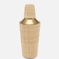 Blue Pheasant Barth Natural Raffia Cocktail Shaker