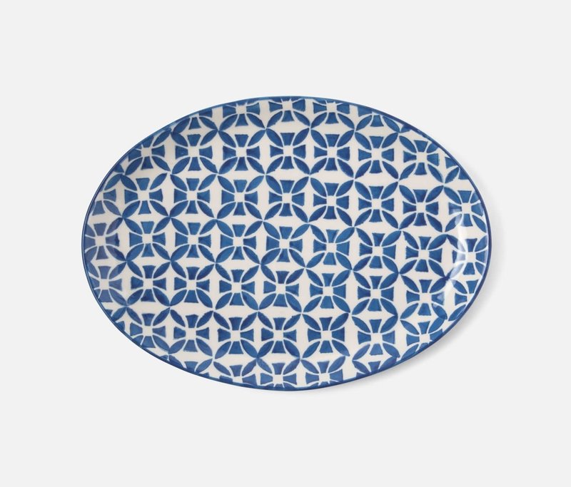 Blue Pheasant Ojai Small Blue Mosaic Serving Platter
