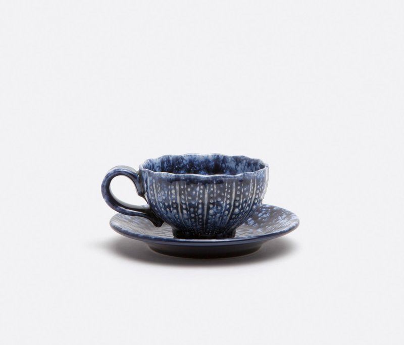 Blue Pheasant Isla Spotted Navy Cup & Saucer