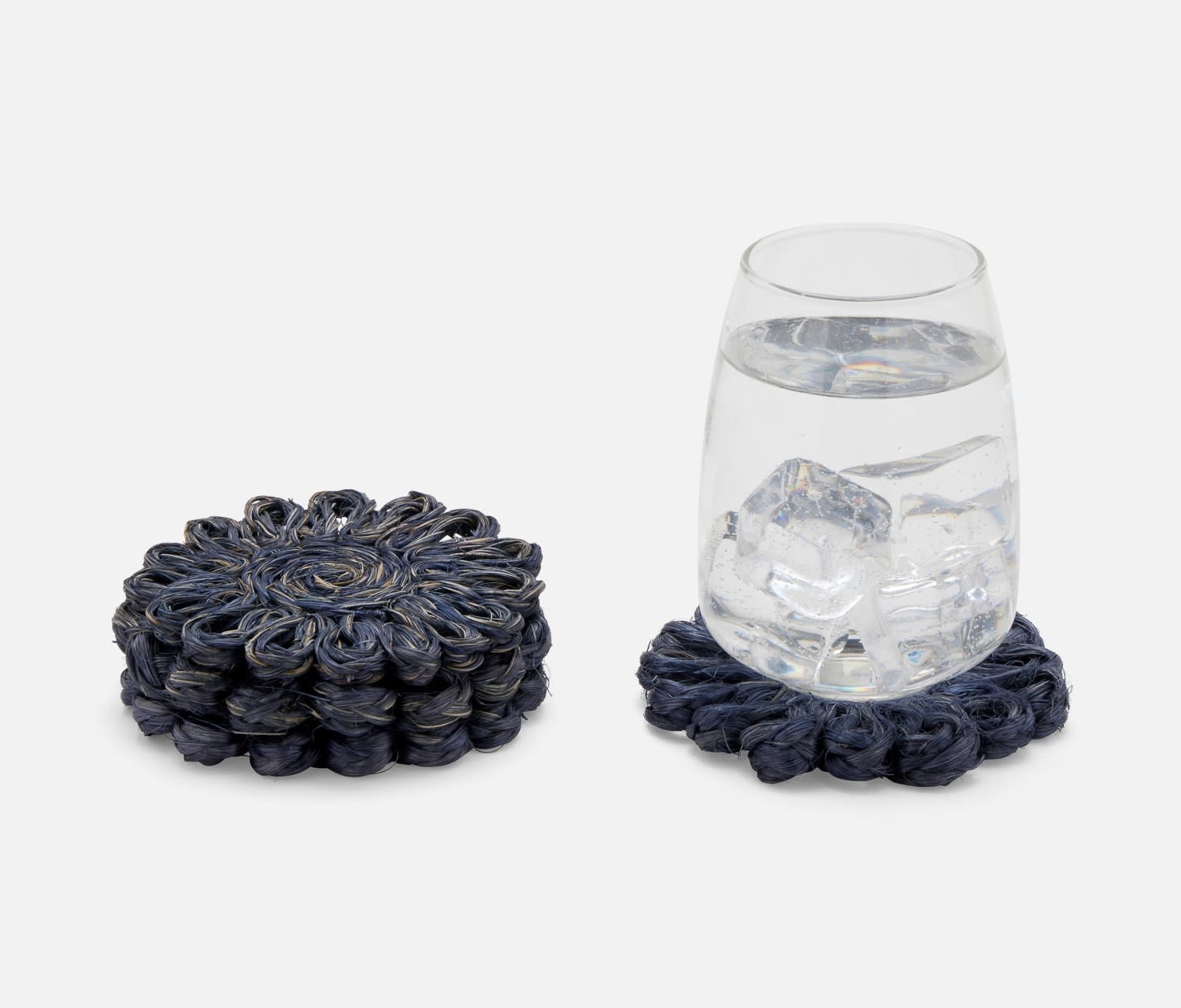 Blue Pheasant Teigan Navy Coasters - Set of 4