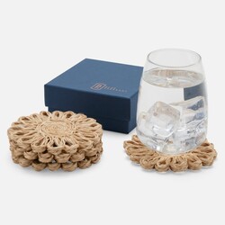 Blue Pheasant Teigan Natural Coasters - Set of 4