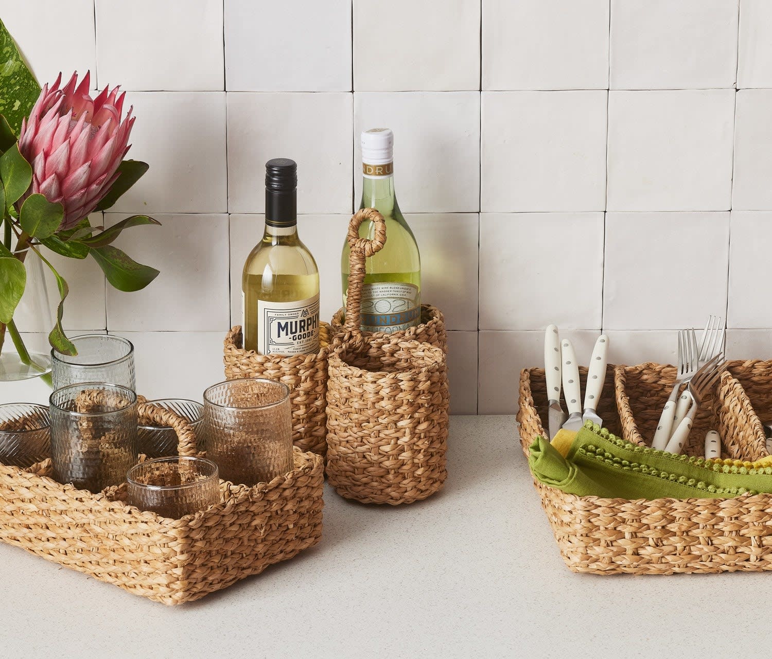 Blue Pheasant Palmer Natural Bottle Holder